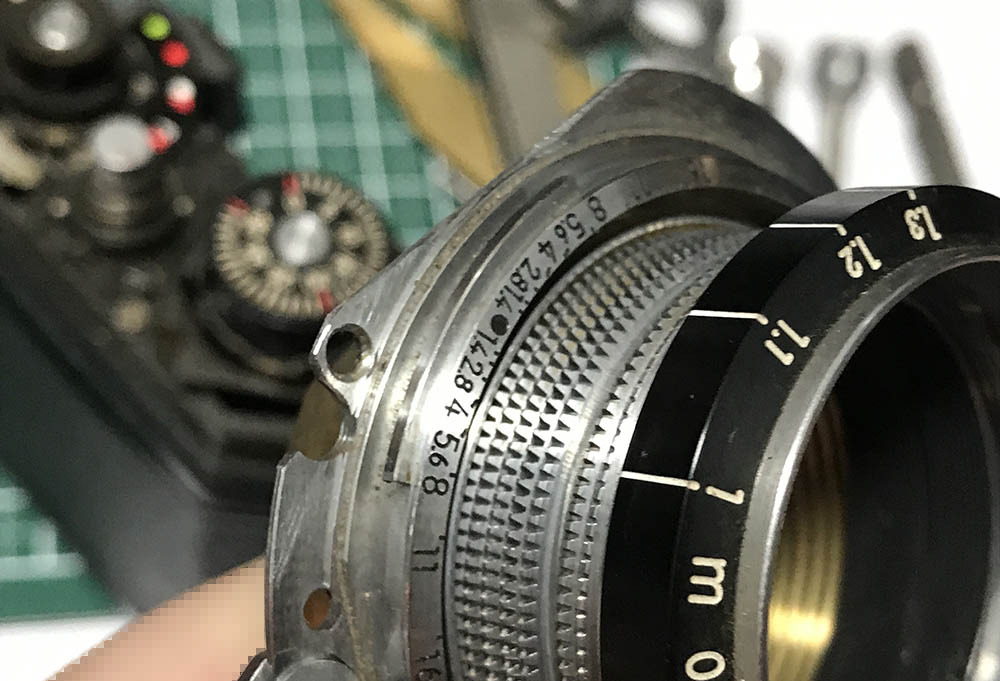 RM　中　剥離 Minolta MD Rokkor Repair